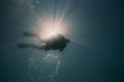Diver against the sun, taken in croatia. by Andy Kutsch 